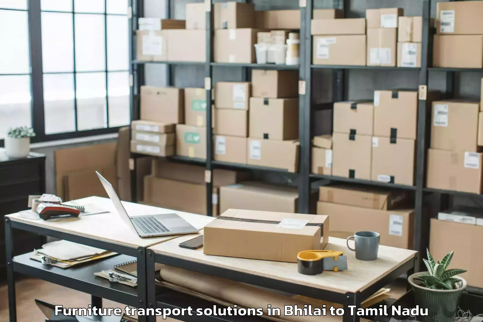 Quality Bhilai to Thondi Furniture Transport Solutions